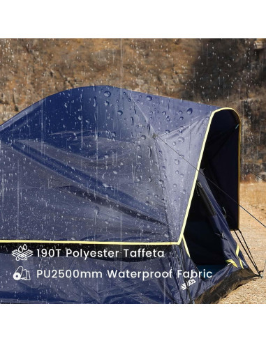 Carpa de Camping EchoSmile para 2 Personas - Impermeable y Ligera