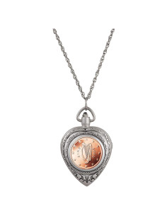Collar de medallón corazón con moneda de 2 euros Irlanda 76 cm