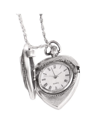 Collar de medallón corazón con moneda de 2 euros Irlanda 76 cm