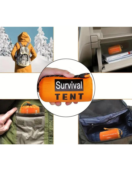 Kit de Supervivencia Genérico - Tienda de Emergencia 2.44x1.52m
