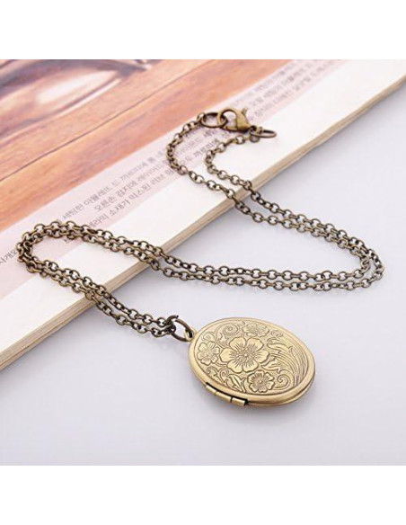 Collar de Medalla Corazón Oro 14k y Plata Colorido para Mujeres