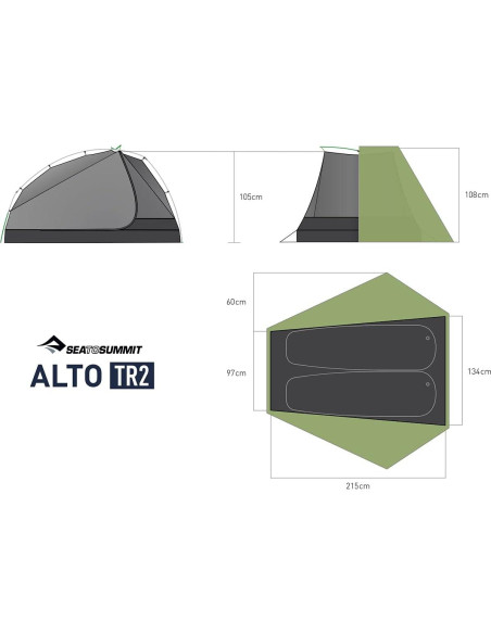 Tienda de Camping Sea to Summit Alto TR2 para 2 Personas