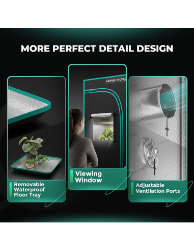 Tienda de Cultivo MARS HYDRO 68.58x68.58x160cm Mylar 1680D
