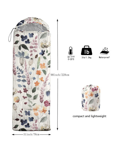 Saco de Dormir Nttopship Individual Impermeable 80x230 cm
