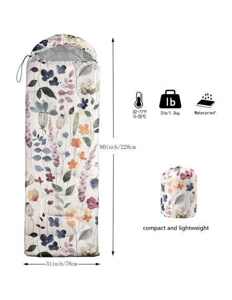 Saco de Dormir Nttopship Individual Impermeable 80x230 cm