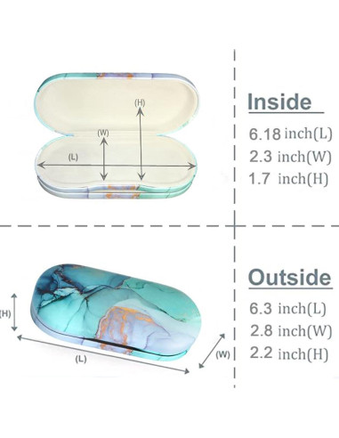 Estuche 2 en 1 AITIME para Lentes de Contacto y Gafas - Verde Mármol
