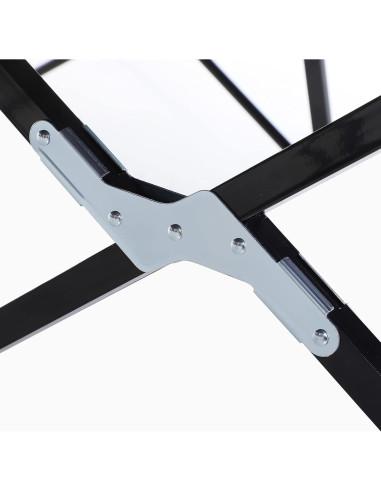 Cama de Camping Plegable Outsunny para 2 Personas Negra 193x125 cm