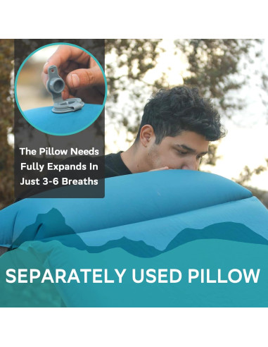 Almohadilla Autoinflable Clostnature 1.5" Azul para Camping