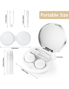 Estuche para Lentes de Contacto Lishae Flores Retro 7.5cm 2