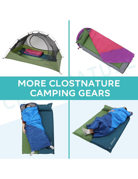 Almohadilla Autoinflable Clostnature 1.5" Azul para Camping