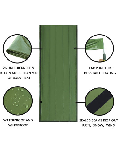 Saco de Dormir de Emergencia Delmera Mylar 208x94 cm Ligero