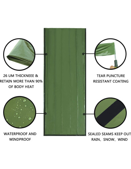 Saco de Dormir de Emergencia Delmera Mylar 208x94 cm Ligero
