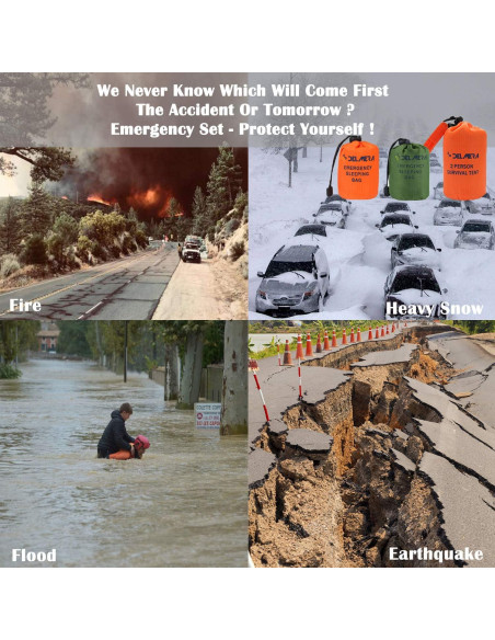 Saco de Dormir de Emergencia Delmera Mylar 208x94 cm Ligero