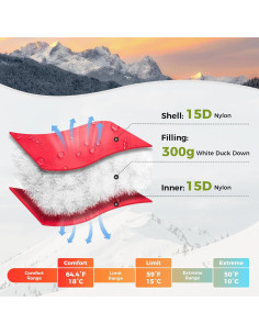Saco de dormir ATEPA SEATTLE 300 ultraligero 3 estaciones 2