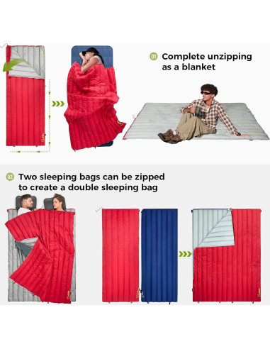 Saco de dormir ATEPA SEATTLE 300 ultraligero 3 estaciones