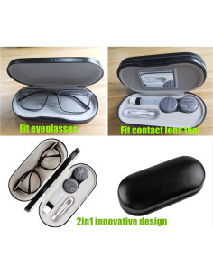 Estuche de Lentes de Contacto MUDOR 2 en 1 con Accesorios 2