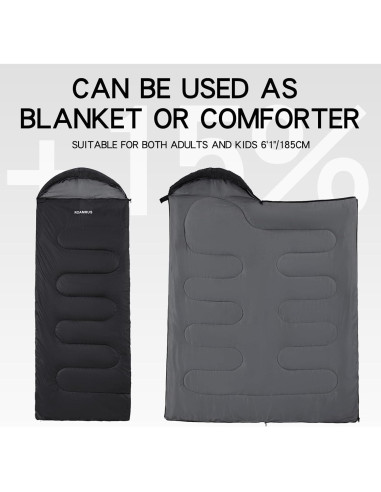 Saco de Dormir ROAMRUS Gris Oscuro 3LB 3/4 Estaciones 1.36kg