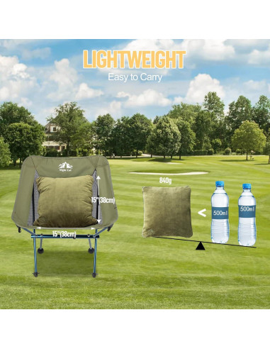 Saco de dormir Night Cat 4 en 1 para camping - Verde militar