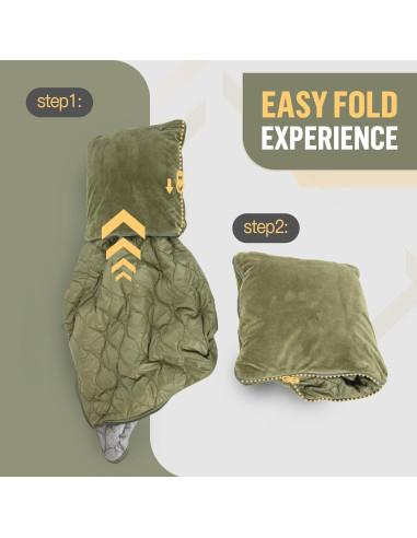 Saco de dormir Night Cat 4 en 1 para camping - Verde militar
