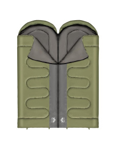 Saco de dormir doble Night Cat verde militar 210x140 cm
