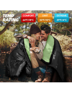 Saco de dormir doble MEREZA XL para 2 personas - 230x155 cm 2