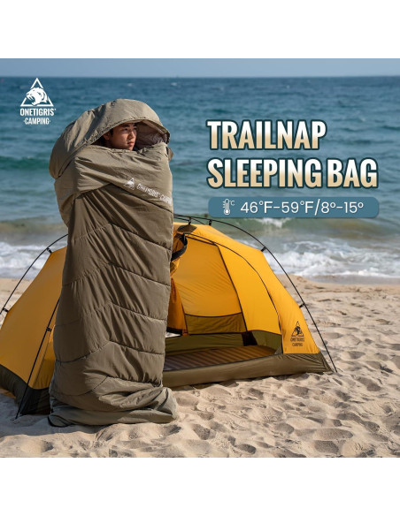 Saco de Dormir OneTigris Trailnap 3 Temporadas Verde OD