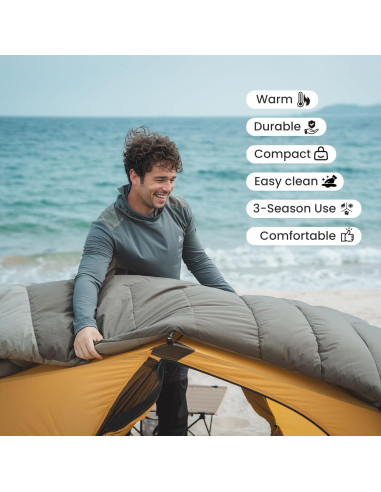 Saco de Dormir OneTigris Trailnap 3 Temporadas Verde OD