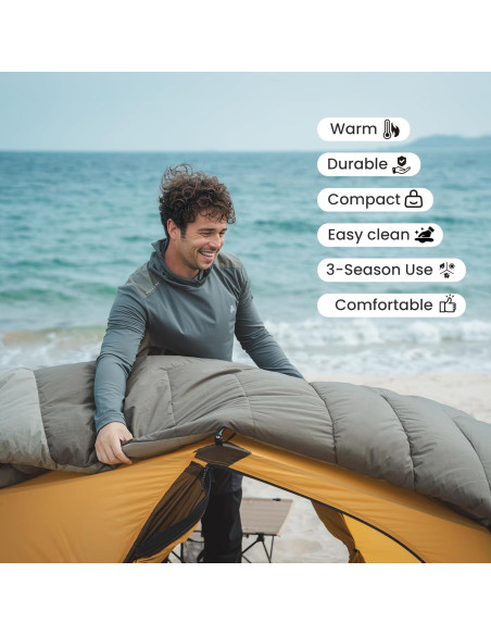 Saco de Dormir OneTigris Trailnap 3 Temporadas Verde OD