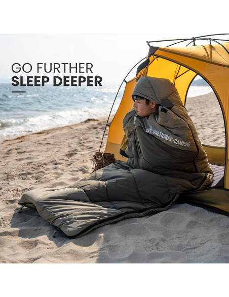 Saco de Dormir OneTigris Trailnap 3 Temporadas Verde OD