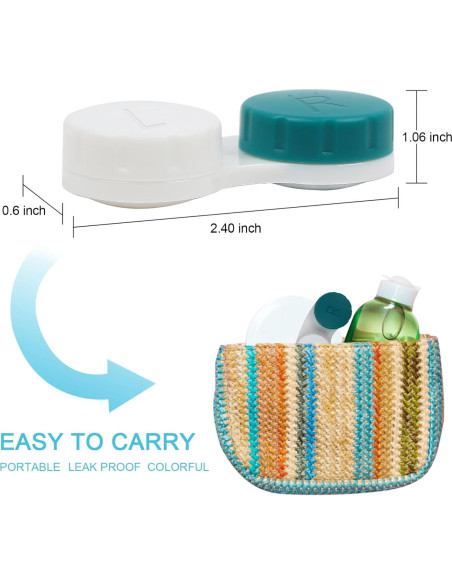 Set de 14 Cajas de Lentes de Contacto Aoutrow Coloridas