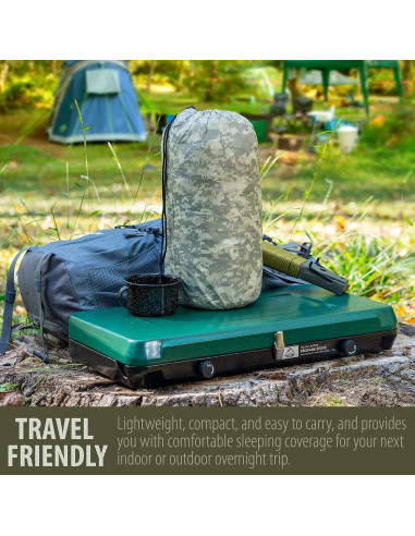 Saco de dormir Maxam Rectangular 71x185 cm Verde Oliva