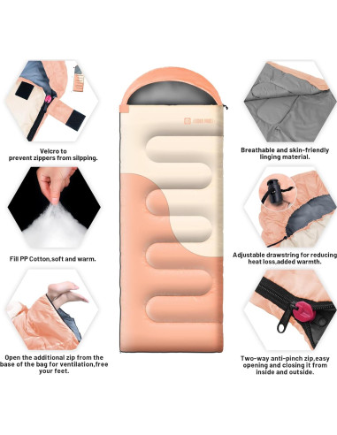 Saco de dormir ligero ESOKA PRON 220x80 cm impermeable