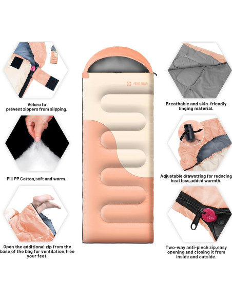 Saco de dormir ligero ESOKA PRON 220x80 cm impermeable