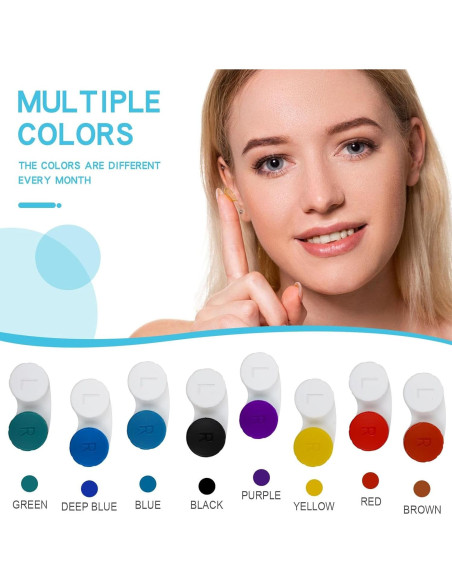 Set de 14 Cajas de Lentes de Contacto Aoutrow Coloridas