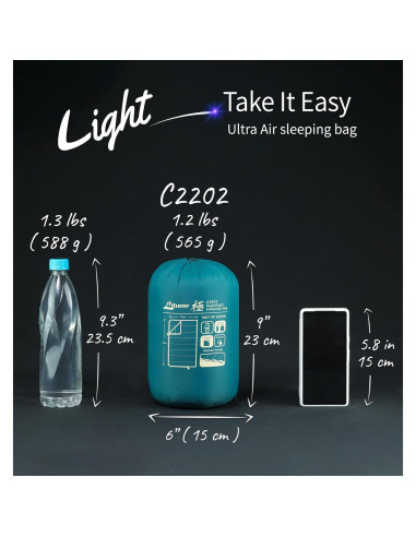 Saco de Dormir Litume C2202 de Plumas 3 Temporadas 500g