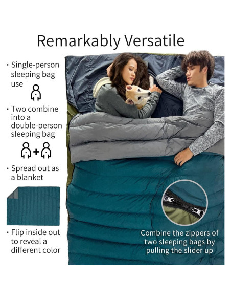 Saco de Dormir Litume C2202 de Plumas 3 Temporadas 500g