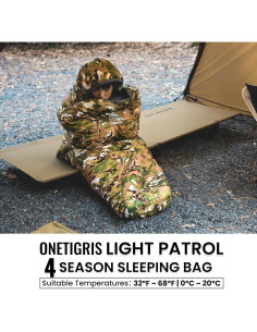 Saco de Dormir Mummy OneTigris 4 Estaciones 0C Camo 2