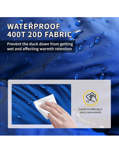 Saco de dormir ultraligero BUERTS 0C para camping y senderismo