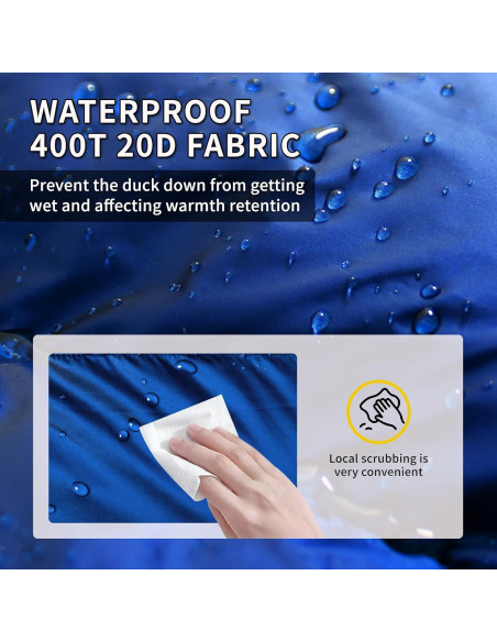 Saco de dormir ultraligero BUERTS 0C para camping y senderismo