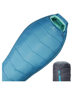 Saco de dormir MOUNTAINLODGE SHINGLE 3-4 estaciones cian