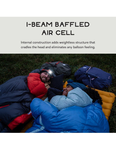 Almohada de Senderismo NEMO Fillo - Perla Negra/Brote de Abeto