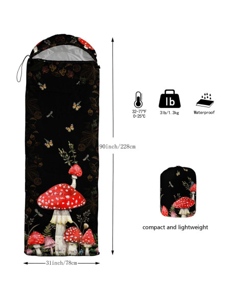 Saco de Dormir XYNHML para Camping 1 Persona Azul 0-25C