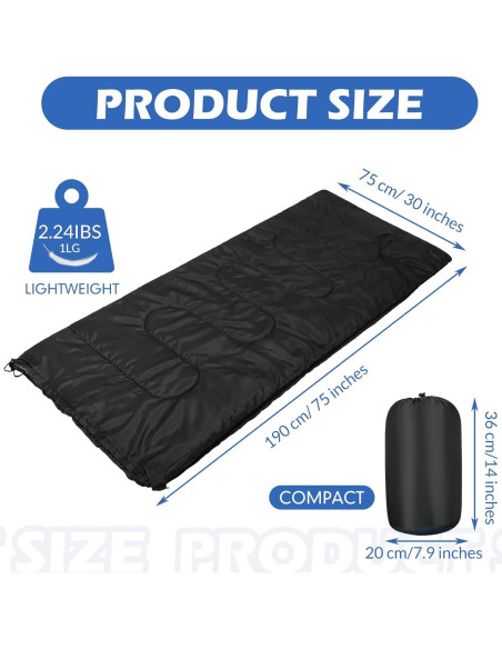 Sacos de Dormir Macarrie 12 Paquetes Impermeables 0C