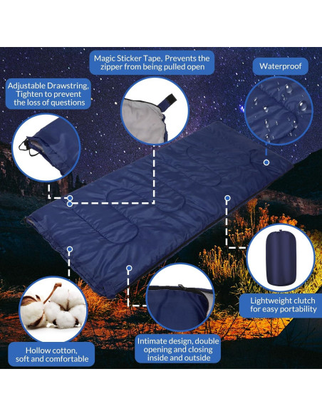 Sacos de Dormir Macarrie 12 Paquetes Impermeables 0C