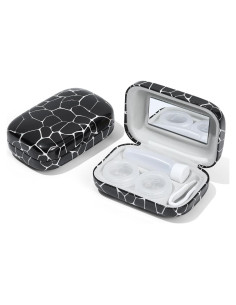 Estuche de Lentes de Contacto Muf Cocodrilo Negro - Kit de Viaje