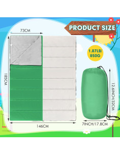 Sacos de Dormir Macarrie 3 Pcs 190x76 cm para Camping 2