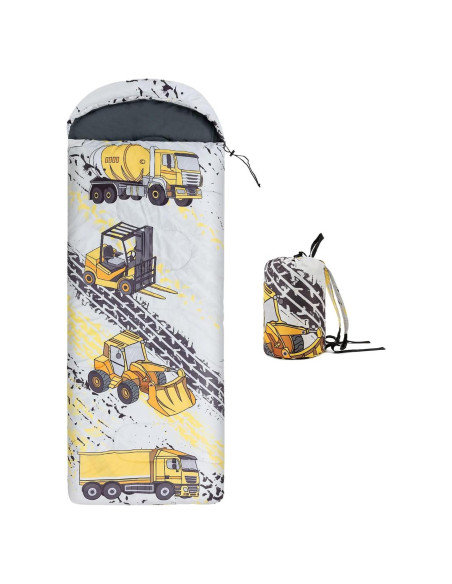 Saco de dormir juvenil Croosseoutdoors amarillo 3 temporadas