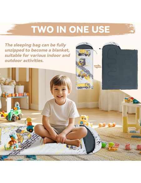 Saco de dormir juvenil Croosseoutdoors amarillo 3 temporadas