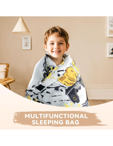 Saco de dormir juvenil Croosseoutdoors amarillo 3 temporadas