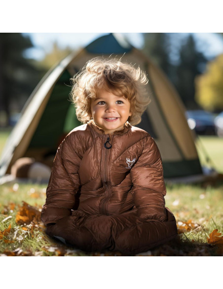 Saco de Dormir Infantil AZITREK 107 cm Acolchado para Camping